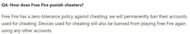 A snippet from the anti-hack FAQ (Picture Courtesy: ff.garena.com)